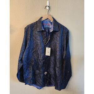 NWT Robert Graham Limited Edition Jiminy Cricket Silk Men's Dress Shirt SZ Large